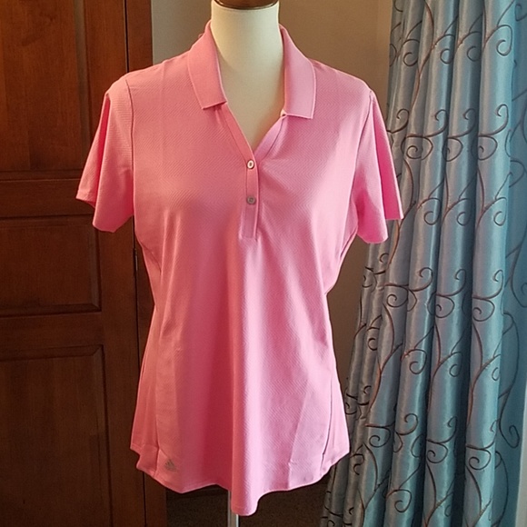 adidas pink polo